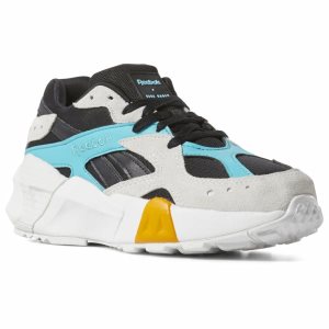 Reebok Aztrek Double x Gigi Hadid Turnschuhe Herren - Grau/Schwarz/Blau/Gold - DE 317-EMB